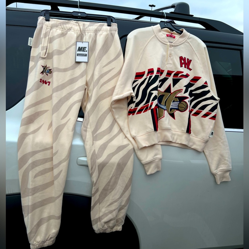 Pro Standard NBA Women’s Melody Ehsani Raglan Philadelphia 76ers Tracksuit Set